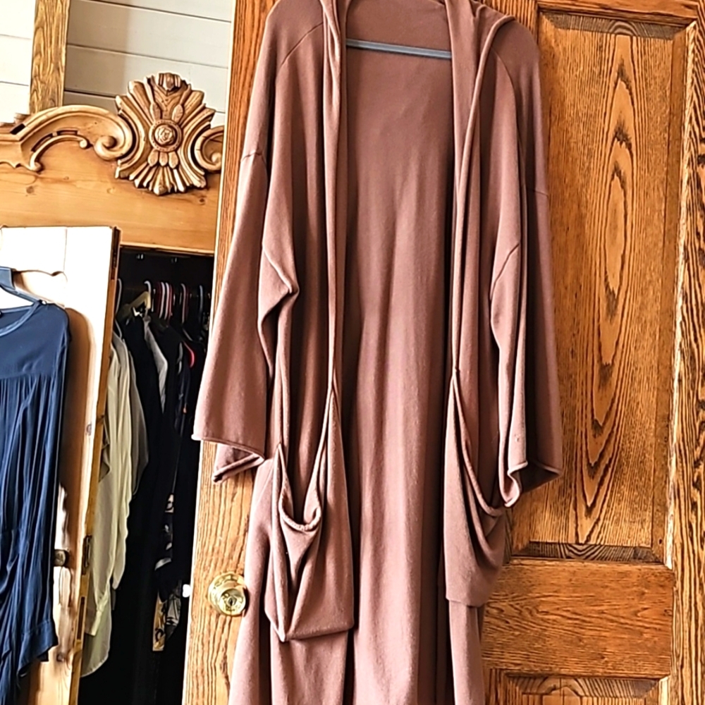 Hooded Lunya long jacket